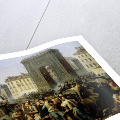 Battle at the Porte Saint-Denis, 28th July 1830 by Hippolyte Lecomte