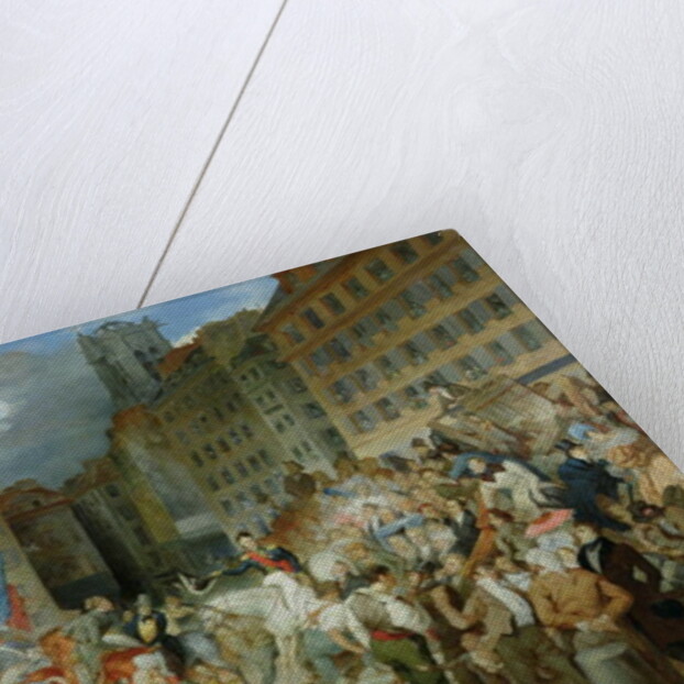 The Duke of Orleans Crossing the Place du Chatelet on 31st July 1830 by Prosper Lafaye or Lafait