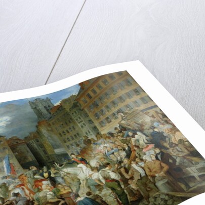 The Duke of Orleans Crossing the Place du Chatelet on 31st July 1830 by Prosper Lafaye or Lafait