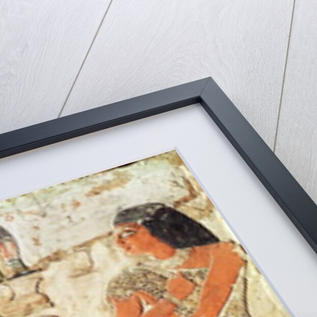 The deceased in front of a table of food, Egyptian, Old Kingdom by Egyptian 5th Dynasty