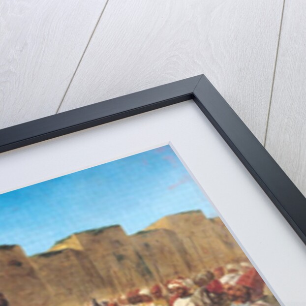 Muley Abd-ar-Rhaman, Sultan of Morocco, leaving the Palace of Meknes with his entourage, March 1832, 1845 by Ferdinand Victor Eugene Delacroix