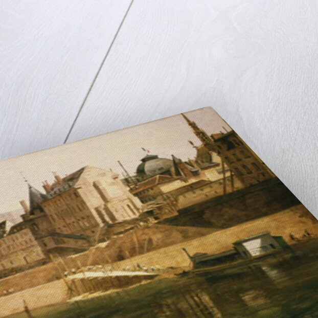 The Palais de Justice, the Conciergerie and the Tour de l'Horloge, after 1858 by Adrien Dauzats