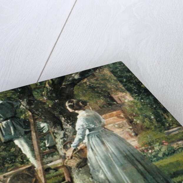 Garden in Ringsted with a Ancient Baptismal Font, 1850 by Jorgan Roed