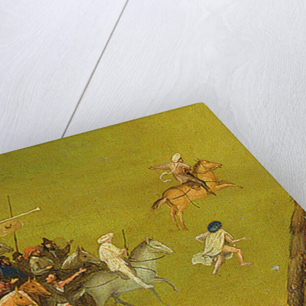 The Adoration of the Magi, detail of the background by Hieronymus Bosch