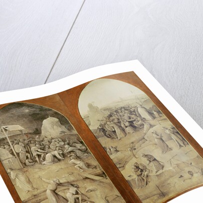 Christ on the Road to Calvary, outside panels of the Temptation of St. Anthony triptych by Hieronymus Bosch