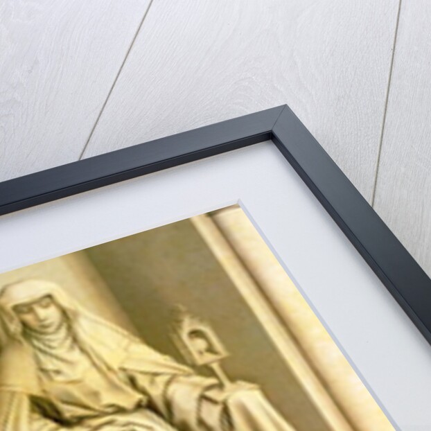 St. James the Great and St. Clare, predella panel from The Nuptials of the Virgin by Master of Flemalle