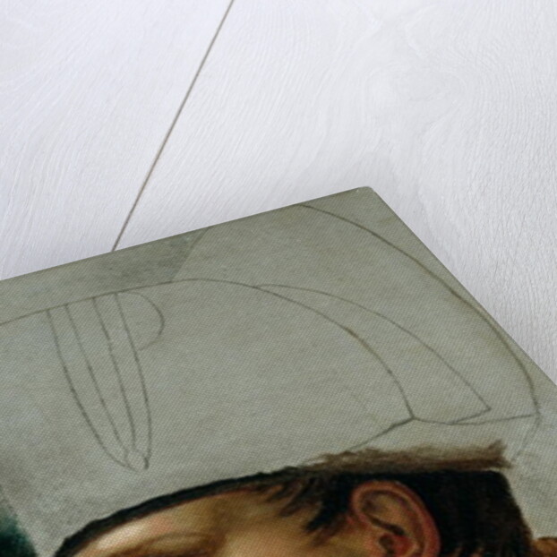 Unfinished Portrait of Napoleon I formerly attributed to Jacques Louis David 1808 by Anne Louis Girodet de Roucy-Trioson