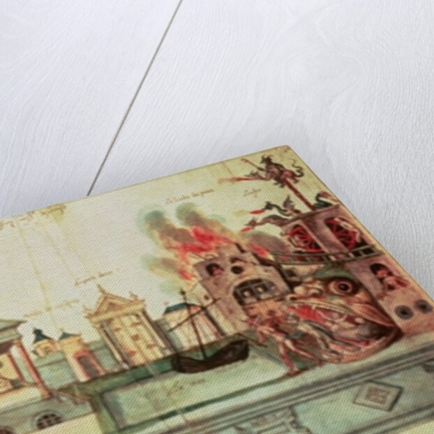 Ms fr.12536 f.2 The Scenery for Valenciennes Mystery Play, 1547 by Hubert Cailleau