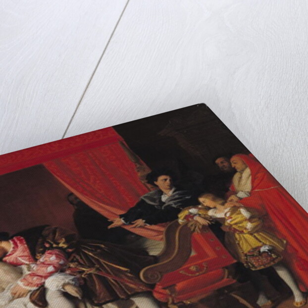 Francis I receives the last breaths of Leonardo da Vinci, 1818 by Jean Auguste Dominique Ingres