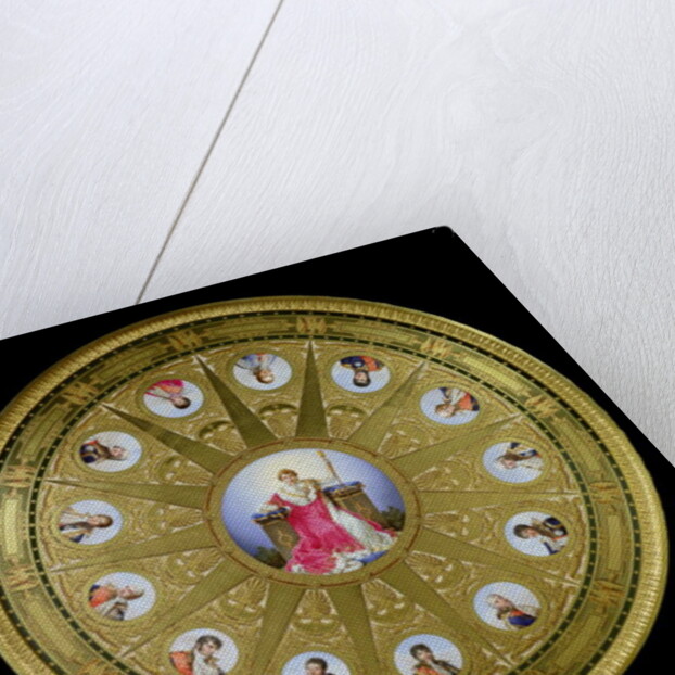 The Austerlitz Table, inlaid with Sevres plaques commemorating Napoleon's victory at Austerlitz, 1808-10 by French School