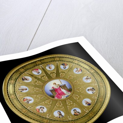 The Austerlitz Table, inlaid with Sevres plaques commemorating Napoleon's victory at Austerlitz, 1808-10 by French School