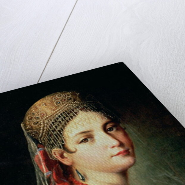 Portrait of a Young Girl in Sarafan and Kokoshnik, 1820s by Mauro Gandolfi