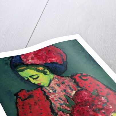 Young Girl with Peonies, 1909 by Alexej von Jawlensky