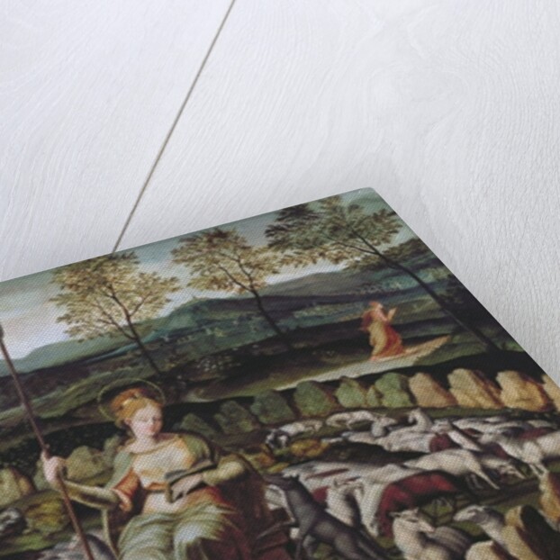 St. Genevieve Guarding her Flock by Fontainebleau School