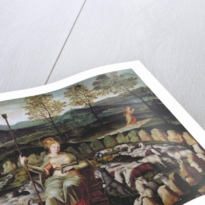 St. Genevieve Guarding her Flock by Fontainebleau School