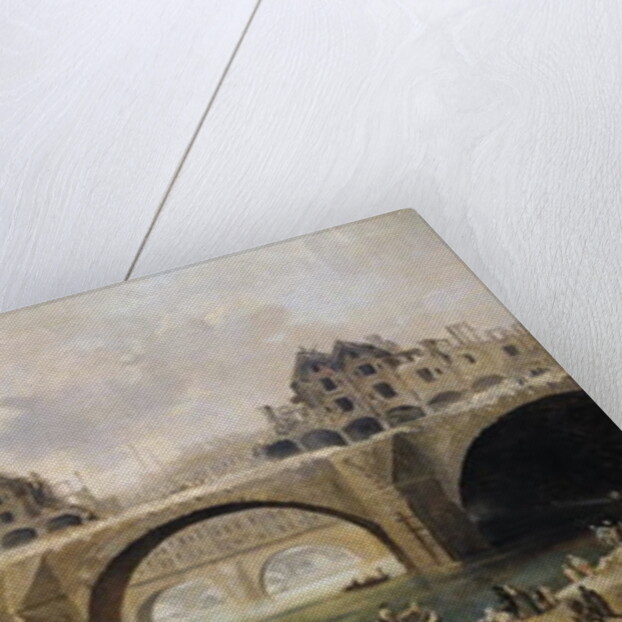 Demolition of the Houses on the Notre-Dame Bridge, c.1786 by Hubert Robert