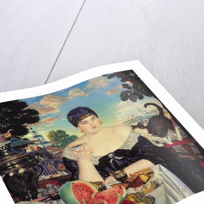 The Merchant's Wife at Tea, 1918 by Boris Mikhailovich Kustodiev