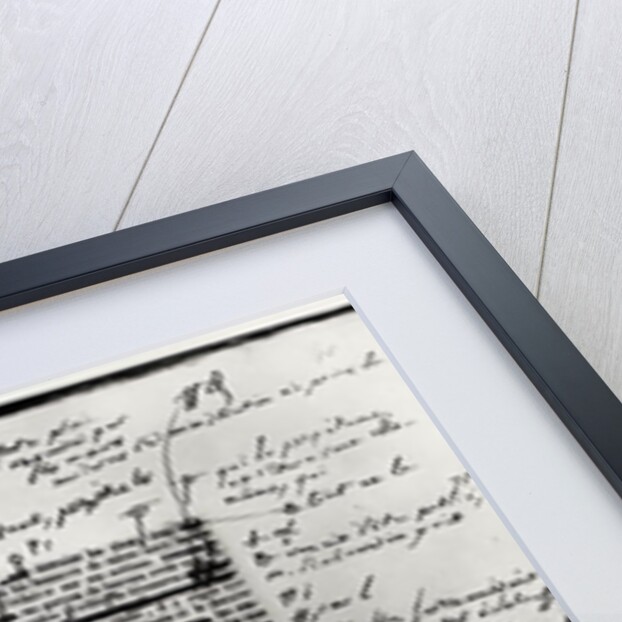 Page from one of Balzac's works with handwritten corrections by Honore de Balzac