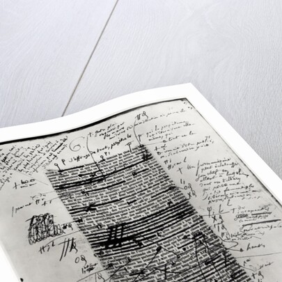 Page from one of Balzac's works with handwritten corrections by Honore de Balzac