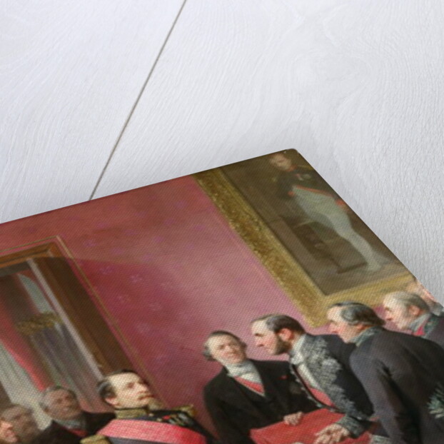 Napoleon III Hands Over The Decree allowing the Annexation of the Suburban Communes of Paris to Baron Georges Haussmann in June 1859, 1865 by Adolphe Yvon