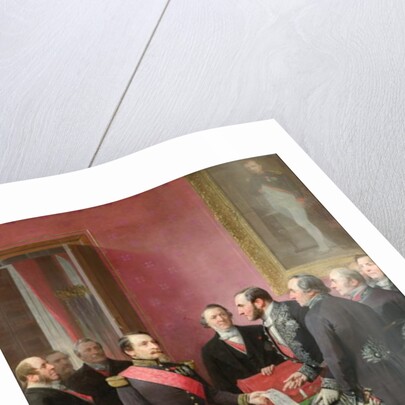Napoleon III Hands Over The Decree allowing the Annexation of the Suburban Communes of Paris to Baron Georges Haussmann in June 1859, 1865 by Adolphe Yvon