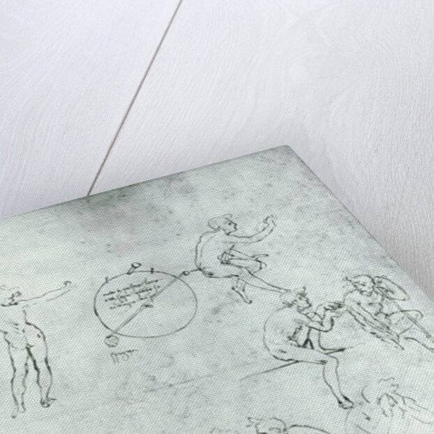 Study of figures for 'The Adoration of the Magi' by Leonardo da Vinci