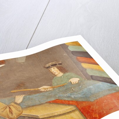 A Cloth Merchant Measuring Cloth, 15th century by Italian School