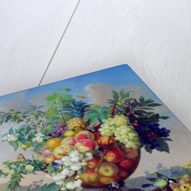 Coupe with Flowers and Fruit by Jean Francois Bony