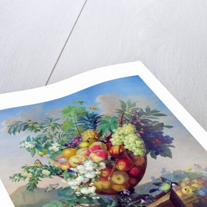 Coupe with Flowers and Fruit by Jean Francois Bony