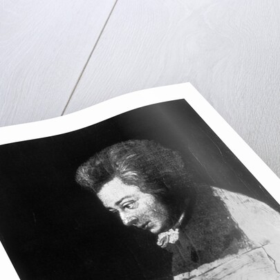 Unfinished Portrait of Wolfgang Amadeus Mozart by Joseph Lange