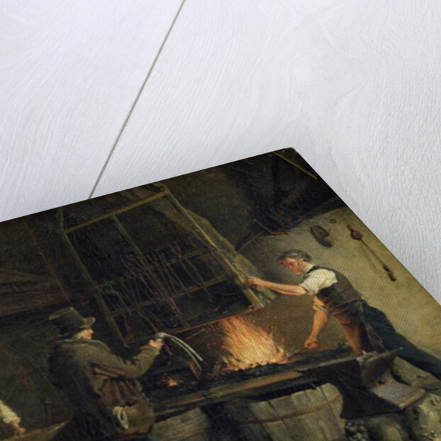 Interior of the Forge, 1837 by Rosine Parran