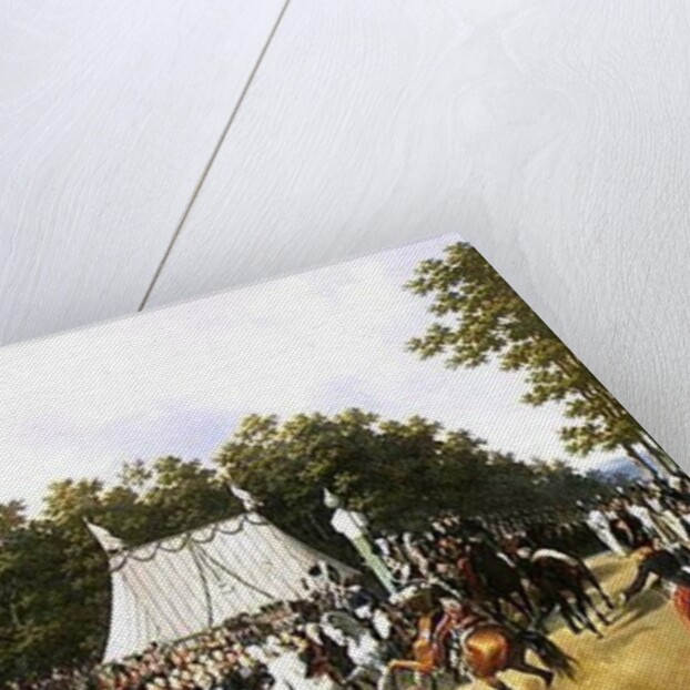 Louis XVIII Greeting Marie-Caroline-Ferdinande de Bourbon, Princess of Sicily, at the Croix de Saint-Herem in the Forest at Fontainebleau, 15th June 1816 by Hippolyte Lecomte