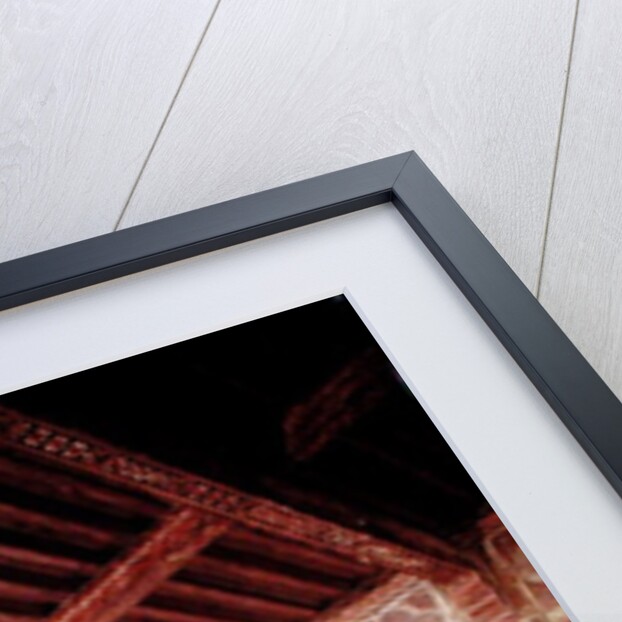 Interior view of the Pope's bedroom decorated with blue tempera with a foliage pattern, c.1334-62 by Anonymous
