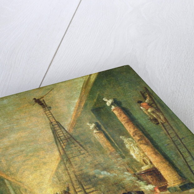 View of the Grand Gallery of the Louvre During Restoration, 1798-99 by Hubert Robert