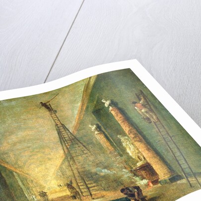 View of the Grand Gallery of the Louvre During Restoration, 1798-99 by Hubert Robert