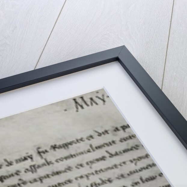 Page from 'The Register of the Council of the Parliament of Paris' depicting Joan of Arc, 10th May 1429 by French School