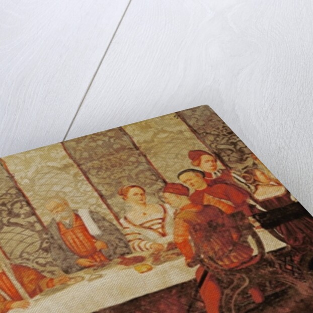 Banquet Given by Bartolomeo Colleoni for King Christian I of Denmark, 1520-30 by Girolamo Romanino