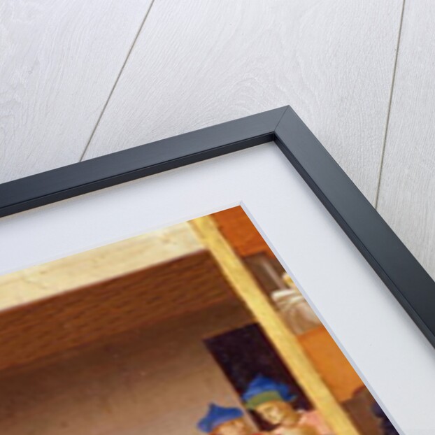 The Coronation of the Virgin, detail of St. Dominic giving back the book to the the Albigensians, c.1430-32 by Fra (c.1387-1455) Angelico