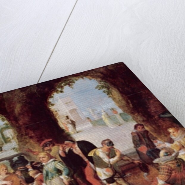 The Italian Comedians by Flemish School