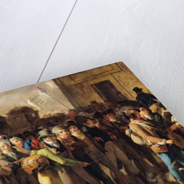 The Conscripts of 1807 Marching Past the Gate of Saint-Denis, detail of the conscripts by Louis Leopold Boilly