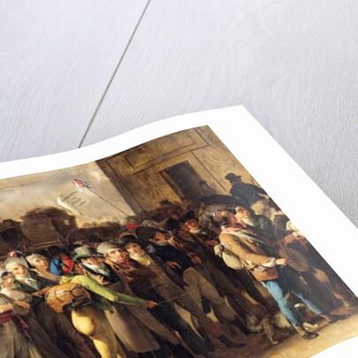 The Conscripts of 1807 Marching Past the Gate of Saint-Denis, detail of the conscripts by Louis Leopold Boilly