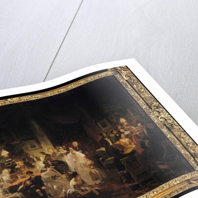 Emile Jean Horace Vernet Discussing the Invention of the Daguerreotype in Monsieur Irisson's Salon by Prosper Lafaye or Lafait