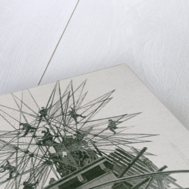 Universal Exposition of 1900: Installation of the Star on Top of the Palace of Electricity by Henri Lanos