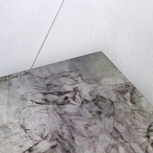 Various studies, verso of Study for David by Michelangelo Buonarroti