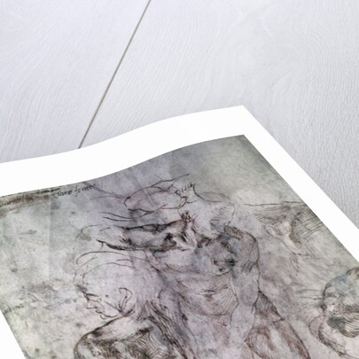 Various studies, verso of Study for David by Michelangelo Buonarroti