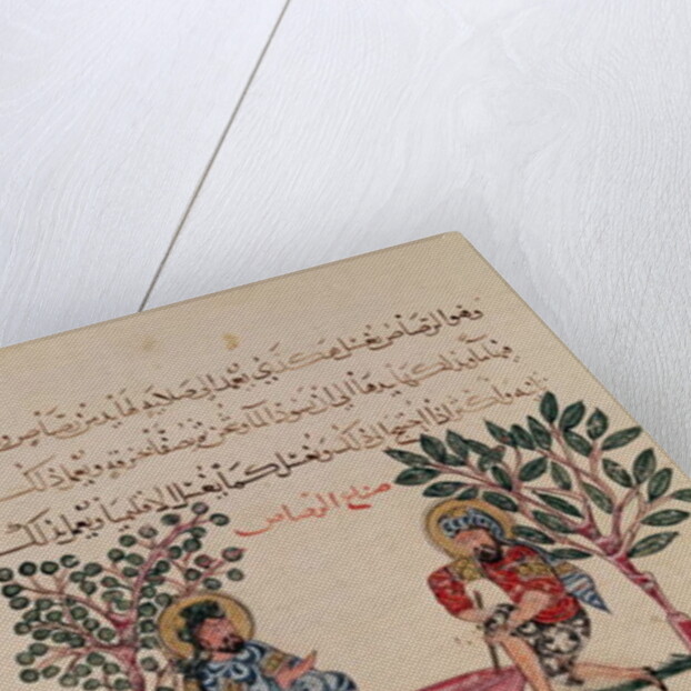 Making Lead, page from an Arabic edition of the treaty of Dioscorides, 'De Materia Medica', 1222 by Islamic School