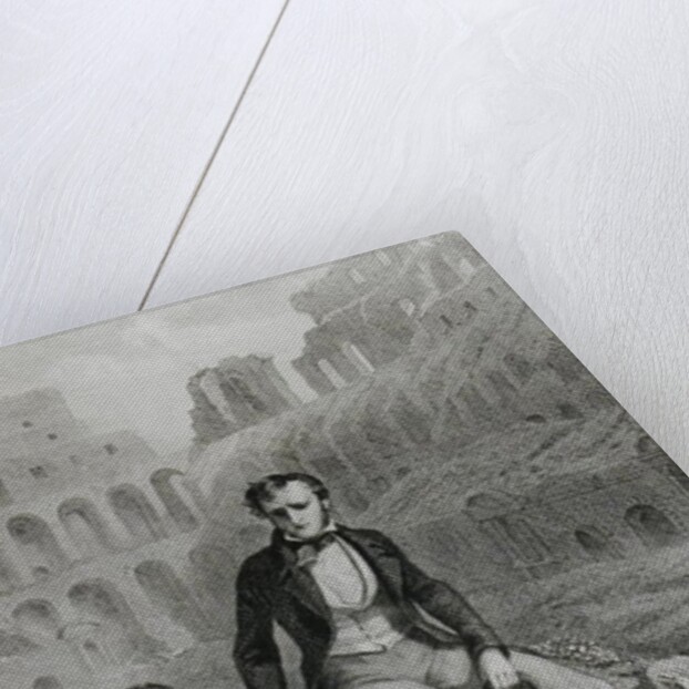 Francois Rene Vicomte de Chateaubriand and Pauline de Beaumont in the ruins of the Colosseum, 19th century by Felix Philippoteaux