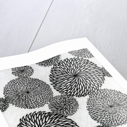 Chrysanthemums, a stencil for printing on cotton by Japanese School