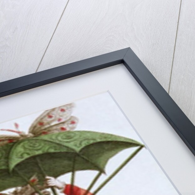 Held Aloft by Umbrellas and Butterflies, Men and Women Fly Out of Windows by French School