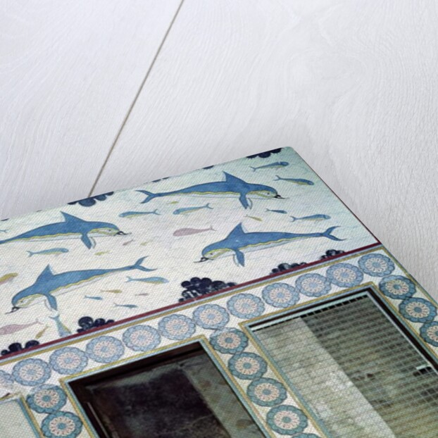 The Dolphin Frescoes in the Queen's Bathroom, Palace of Minos, 1600-1400 BC by Minoan Minoan